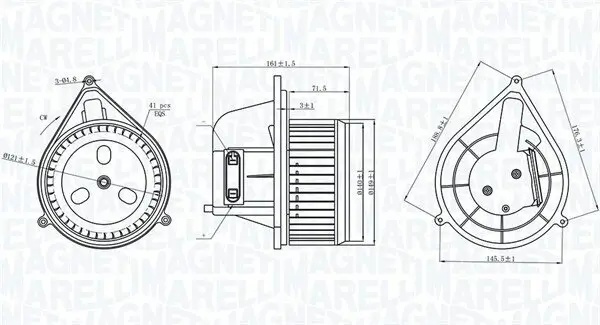 Innenraumgebläse 12 V MAGNETI MARELLI 069412206010