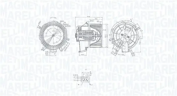 Innenraumgebläse 12 V MAGNETI MARELLI 069412236010