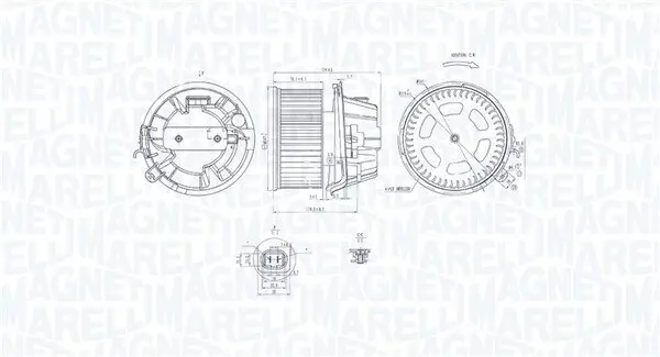 Innenraumgebläse 12 V MAGNETI MARELLI 069412240010