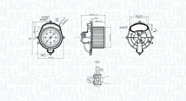 Innenraumgebläse 12 V MAGNETI MARELLI 069412266010