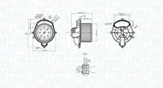 Innenraumgebläse 12 V MAGNETI MARELLI 069412266010 Bild Innenraumgebläse 12 V MAGNETI MARELLI 069412266010