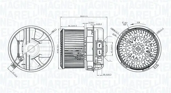 Innenraumgebläse 12 V MAGNETI MARELLI 069412272010