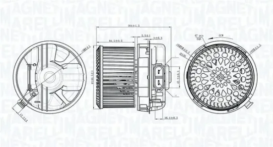 Innenraumgebläse 12 V MAGNETI MARELLI 069412272010 Bild Innenraumgebläse 12 V MAGNETI MARELLI 069412272010