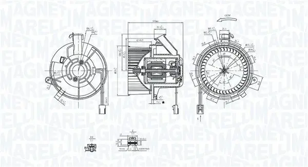 Innenraumgebläse 12 V MAGNETI MARELLI 069412290010