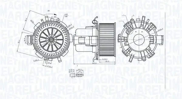 Innenraumgebläse 12 V MAGNETI MARELLI 069412315010