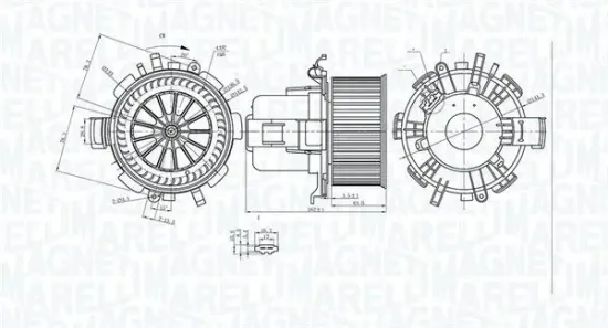 Innenraumgebläse 12 V MAGNETI MARELLI 069412315010 Bild Innenraumgebläse 12 V MAGNETI MARELLI 069412315010