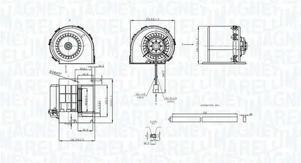 Innenraumgebläse 12 V MAGNETI MARELLI 069412325010