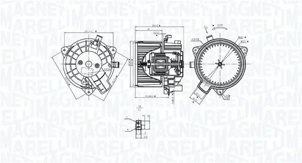 Innenraumgebläse 12 V MAGNETI MARELLI 069412381010