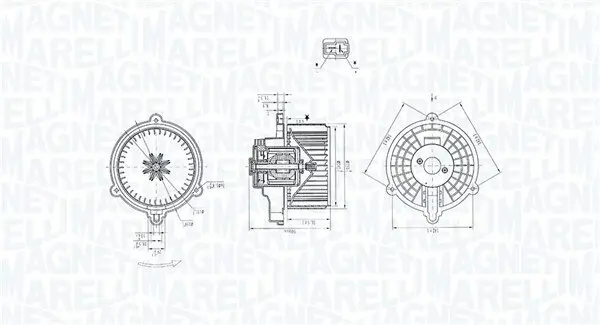 Innenraumgebläse 12 V MAGNETI MARELLI 069412384010