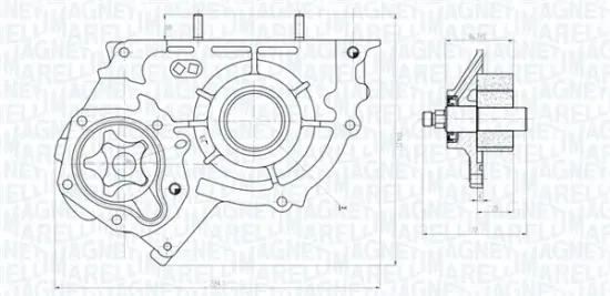 Ölpumpe MAGNETI MARELLI 351516000003 Bild Ölpumpe MAGNETI MARELLI 351516000003
