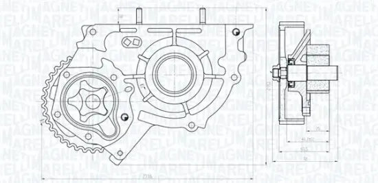 Ölpumpe MAGNETI MARELLI 351516000004 Bild Ölpumpe MAGNETI MARELLI 351516000004