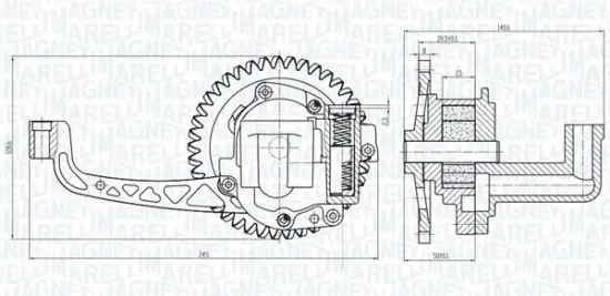 Ölpumpe MAGNETI MARELLI 351516000015 Bild Ölpumpe MAGNETI MARELLI 351516000015