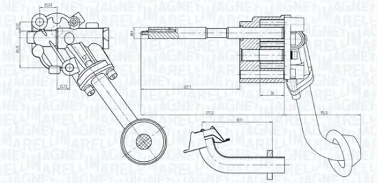 Ölpumpe MAGNETI MARELLI 351516000023 Bild Ölpumpe MAGNETI MARELLI 351516000023