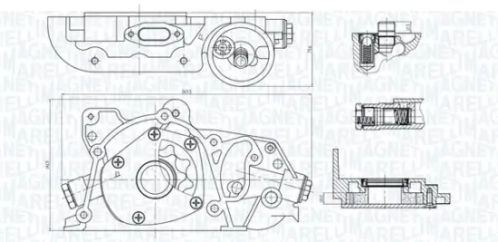 Ölpumpe MAGNETI MARELLI 351516000028 Bild Ölpumpe MAGNETI MARELLI 351516000028