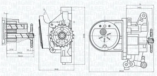 Ölpumpe MAGNETI MARELLI 351516000030 Bild Ölpumpe MAGNETI MARELLI 351516000030