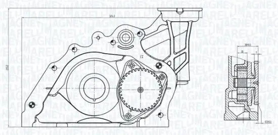 Ölpumpe MAGNETI MARELLI 351516000031 Bild Ölpumpe MAGNETI MARELLI 351516000031