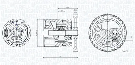 Ölpumpe MAGNETI MARELLI 351516000038 Bild Ölpumpe MAGNETI MARELLI 351516000038