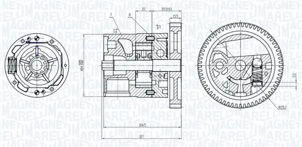 Ölpumpe MAGNETI MARELLI 351516000039