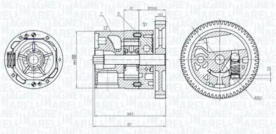 Ölpumpe MAGNETI MARELLI 351516000039 Bild Ölpumpe MAGNETI MARELLI 351516000039