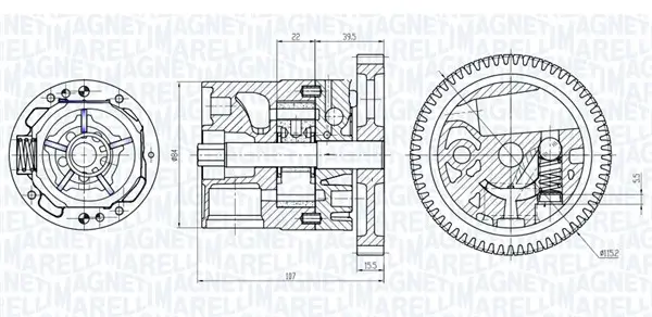 Ölpumpe MAGNETI MARELLI 351516000040