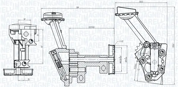 Ölpumpe MAGNETI MARELLI 351516000043