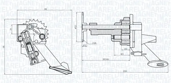 Ölpumpe MAGNETI MARELLI 351516000044