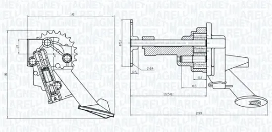 Ölpumpe MAGNETI MARELLI 351516000044 Bild Ölpumpe MAGNETI MARELLI 351516000044