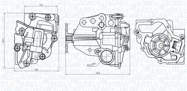 Ölpumpe MAGNETI MARELLI 351516000066