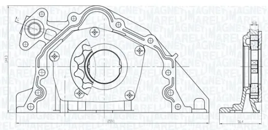 Ölpumpe MAGNETI MARELLI 351516000067 Bild Ölpumpe MAGNETI MARELLI 351516000067