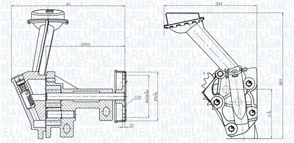 Ölpumpe MAGNETI MARELLI 351516000074