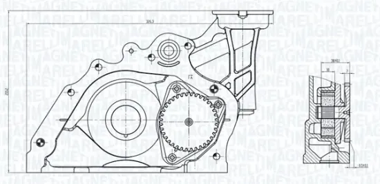 Ölpumpe MAGNETI MARELLI 351516000095 Bild Ölpumpe MAGNETI MARELLI 351516000095