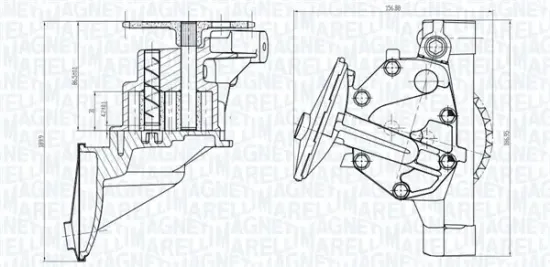 Ölpumpe MAGNETI MARELLI 351516000101 Bild Ölpumpe MAGNETI MARELLI 351516000101