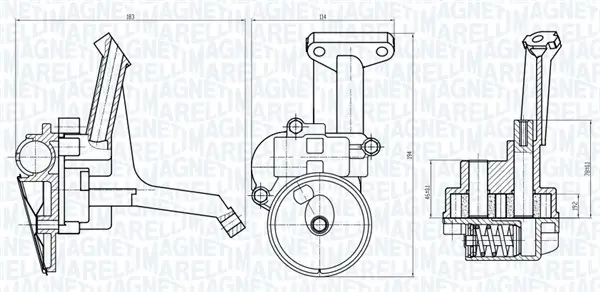 Ölpumpe MAGNETI MARELLI 351516000105