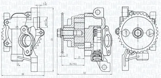 Ölpumpe MAGNETI MARELLI 351516000123 Bild Ölpumpe MAGNETI MARELLI 351516000123