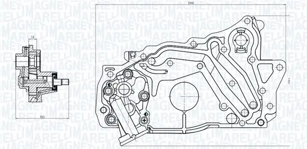 Ölpumpe MAGNETI MARELLI 351516000129