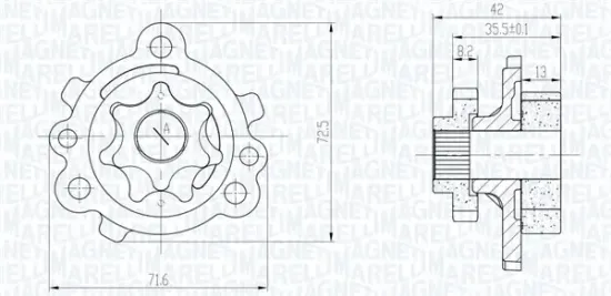 Ölpumpe MAGNETI MARELLI 351516000142 Bild Ölpumpe MAGNETI MARELLI 351516000142