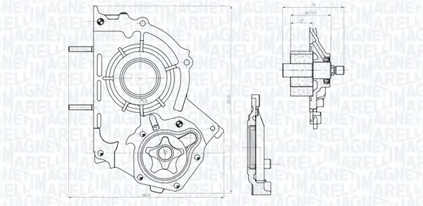 Ölpumpe MAGNETI MARELLI 351516000147