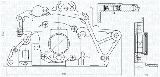 Ölpumpe MAGNETI MARELLI 351516000150 Bild Ölpumpe MAGNETI MARELLI 351516000150