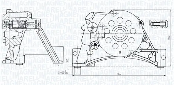 Ölpumpe MAGNETI MARELLI 351516000152