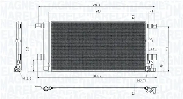 Kondensator, Klimaanlage MAGNETI MARELLI 350203100100