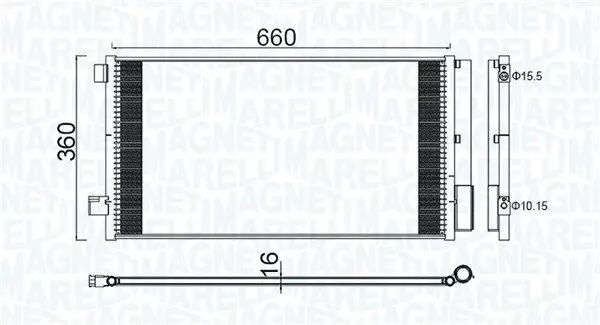 Kondensator, Klimaanlage MAGNETI MARELLI 350203100400