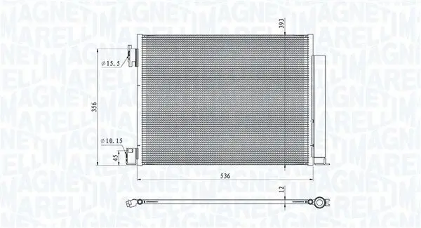 Kondensator, Klimaanlage MAGNETI MARELLI 350203101500