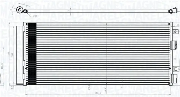 Kondensator, Klimaanlage MAGNETI MARELLI 350203101700