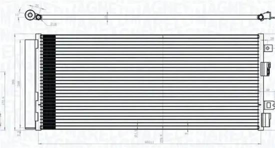 Kondensator, Klimaanlage MAGNETI MARELLI 350203101700 Bild Kondensator, Klimaanlage MAGNETI MARELLI 350203101700