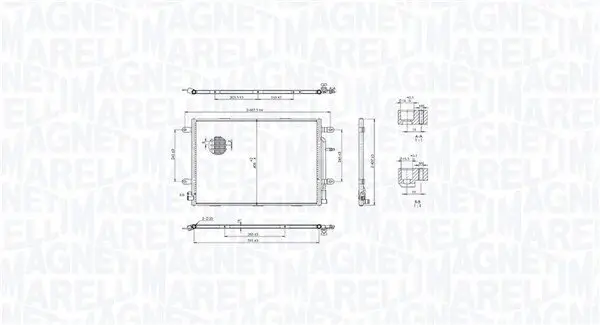 Kondensator, Klimaanlage MAGNETI MARELLI 350203103500