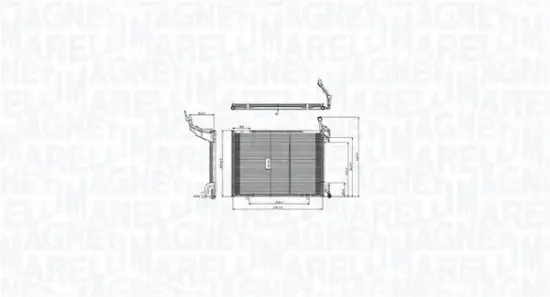 Kondensator, Klimaanlage MAGNETI MARELLI 350203103600 Bild Kondensator, Klimaanlage MAGNETI MARELLI 350203103600