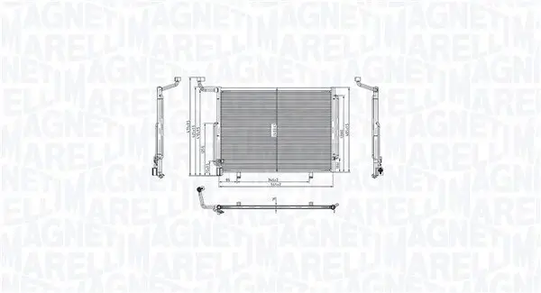 Kondensator, Klimaanlage MAGNETI MARELLI 350203103700