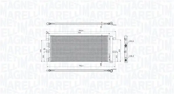 Kondensator, Klimaanlage MAGNETI MARELLI 350203103900