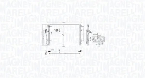 Kondensator, Klimaanlage MAGNETI MARELLI 350203104300