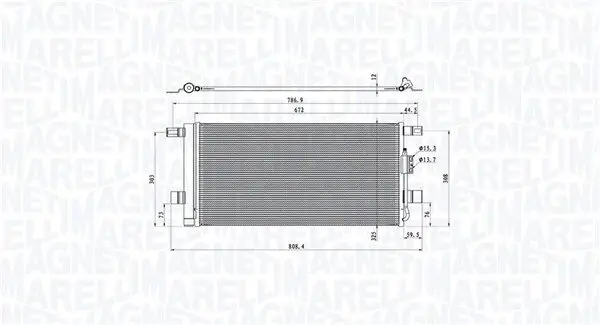 Kondensator, Klimaanlage MAGNETI MARELLI 350203104600